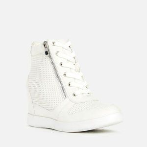 Bellen Wedge Sneaker (White)